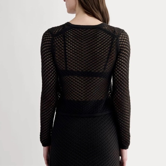 Everlane Black Lace Knit Cardigan - Picture 3 of 12